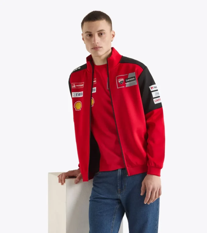 Full-Zip Ducati Replica Mgp25 Sweat-shirt sportif Ducati 2025 MotoGP replica à fermeture éclair intégrale Full-Zip Ducati Replica Mgp25 Sweat-shirt sportif Ducati 2025 MotoGP replica à fermeture éclair intégrale
