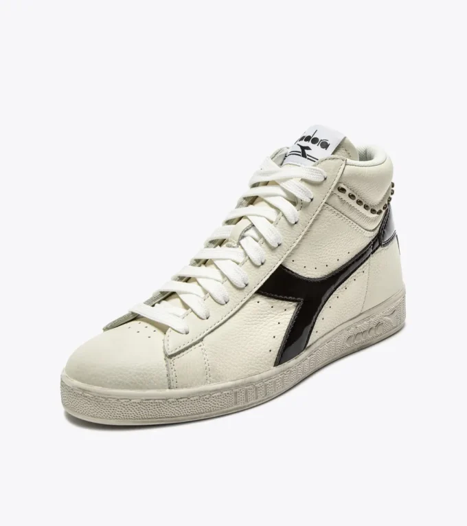 Game L High Waxed Studs Wn Baskets rétro montantes de tennis