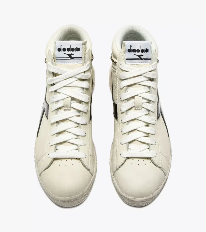 Game L High Waxed Studs Wn Baskets rétro montantes de tennis
