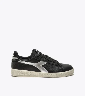 Game L Low Waxed Metal Wn Baskets de sport en cuir