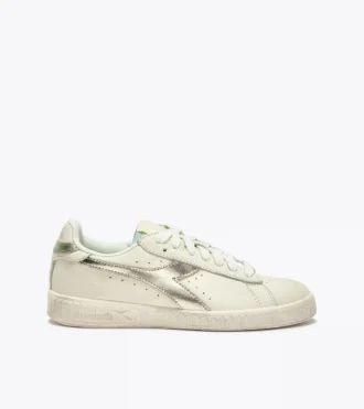 Game L Low Waxed Metal Wn Baskets de sport en cuir