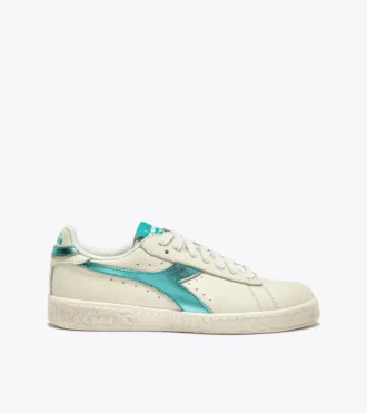 Game L Low Waxed Metal Wn Baskets de sport en cuir