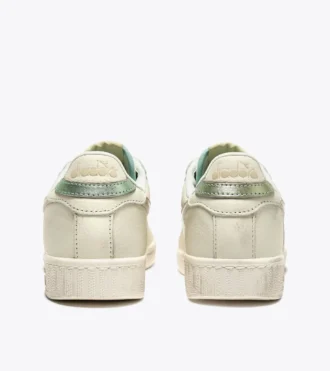 Game L Low Waxed Metal Wn Baskets de sport en cuir