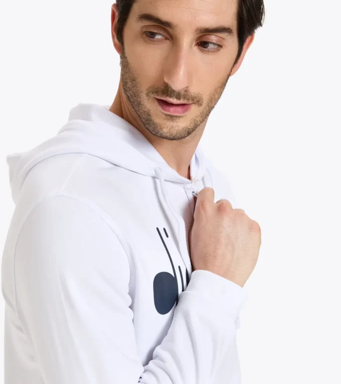 Hd Fz Sweat Diadora Club Tennis sweat à capuche zippé intégral Hd Fz Sweat Diadora Club Tennis sweat à capuche zippé intégral