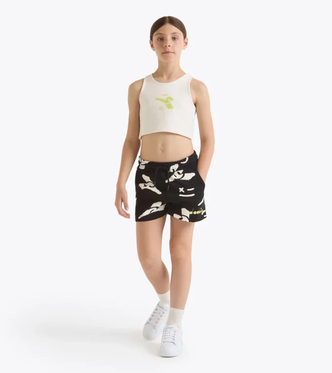 Jg. Crop Top Smile Logo T-shirt court à logo – Fille Jg. Crop Top Smile Logo T-shirt court à logo – Fille