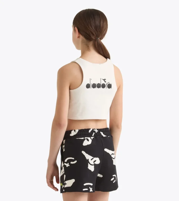 Jg. Crop Top Smile Logo T-shirt court à logo – Fille Jg. Crop Top Smile Logo T-shirt court à logo – Fille