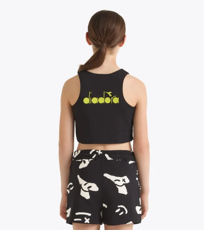 Jg. Crop Top Smile Logo T-shirt court à logo – Fille Jg. Crop Top Smile Logo T-shirt court à logo – Fille