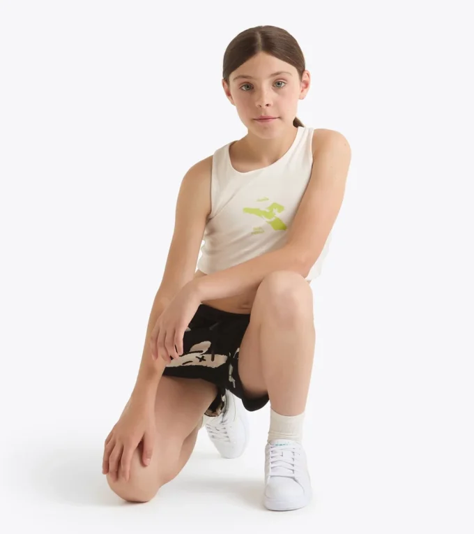 Jg. Crop Top Smile Logo T-shirt court à logo – Fille Jg. Crop Top Smile Logo T-shirt court à logo – Fille