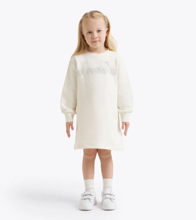 Jg. Dress Rhinestone Td Robe doublée en polaire – Filles