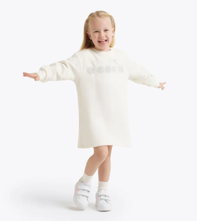 Jg. Dress Rhinestone Td Robe doublée en polaire – Filles