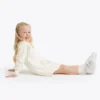 Jg. Dress Rhinestone Td Robe doublée en polaire – Filles