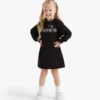 Jg. Dress Rhinestone Td Robe doublée en polaire – Filles