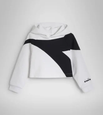 Jg.Hoodie Crop Power Logo Sweat-shirt de sport en coton – Filles