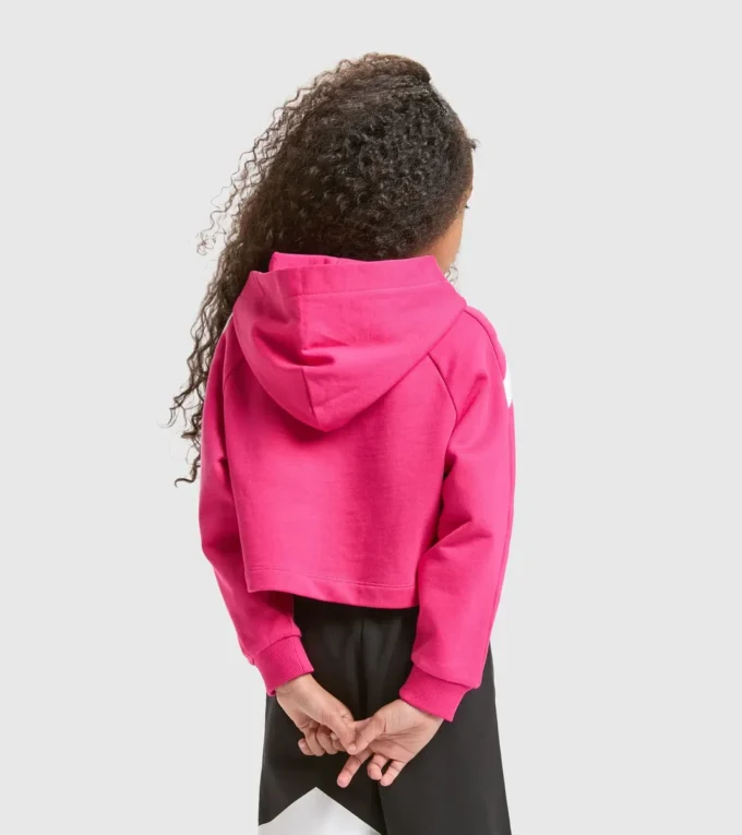 Jg.Hoodie Crop Power Logo Sweat-shirt de sport en coton – Filles Jg.Hoodie Crop Power Logo Sweat-shirt de sport en coton – Filles