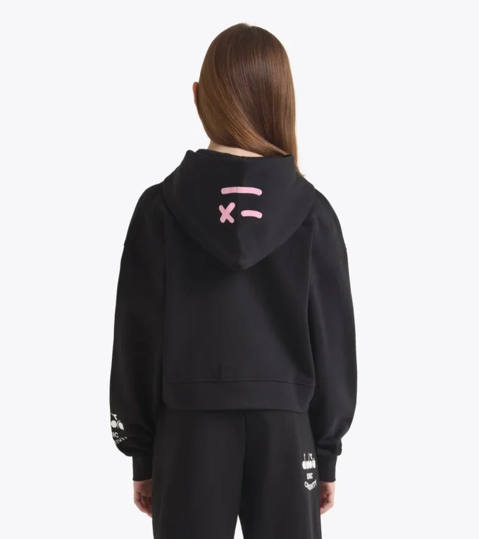 Jg. Hoodie Fz Pink Smile Sweat à capuche avec détails délavés – Fille Jg. Hoodie Fz Pink Smile Sweat à capuche avec détails délavés – Fille