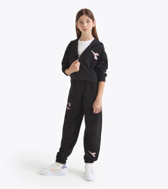 Jg. Hoodie Fz Pink Smile Sweat à capuche avec détails délavés – Fille Jg. Hoodie Fz Pink Smile Sweat à capuche avec détails délavés – Fille