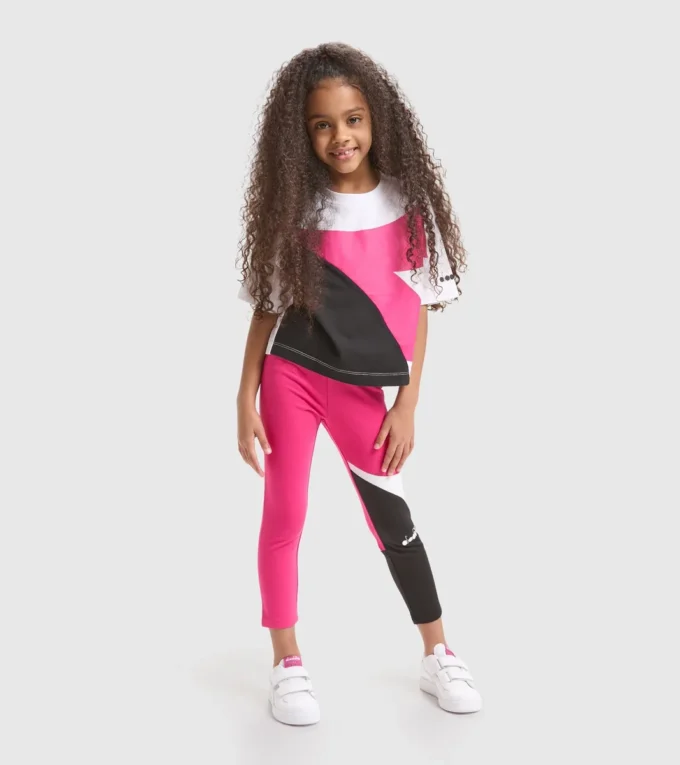 Jg.Leggings Power Logo Leggings de sport en coton éponge stretch – Fille Jg.Leggings Power Logo Leggings de sport en coton éponge stretch – Fille