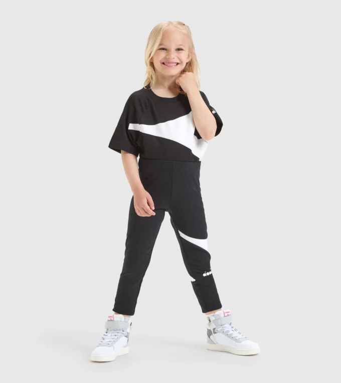 Jg.Leggings Power Logo Leggings de sport en coton éponge stretch – Fille Jg.Leggings Power Logo Leggings de sport en coton éponge stretch – Fille