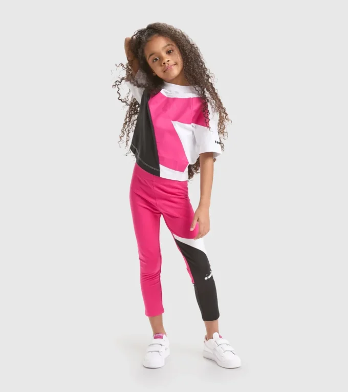 Jg.Leggings Power Logo Leggings de sport en coton éponge stretch – Fille Jg.Leggings Power Logo Leggings de sport en coton éponge stretch – Fille
