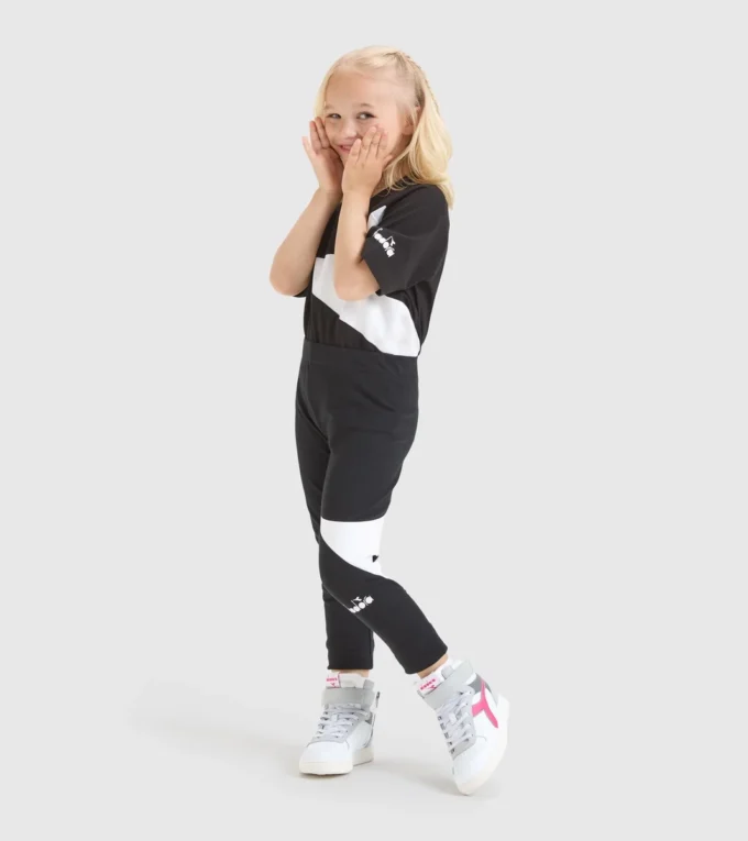Jg.Leggings Power Logo Leggings de sport en coton éponge stretch – Fille Jg.Leggings Power Logo Leggings de sport en coton éponge stretch – Fille