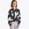 Jg. Sweatshirt Crop Aop Sweat-shirt court – Fille