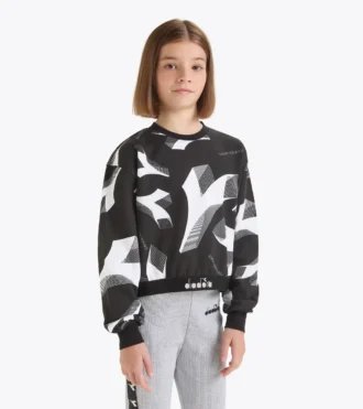 Jg. Sweatshirt Crop Aop Sweat-shirt court – Fille