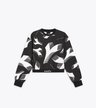 Jg. Sweatshirt Crop Aop Sweat-shirt court – Fille