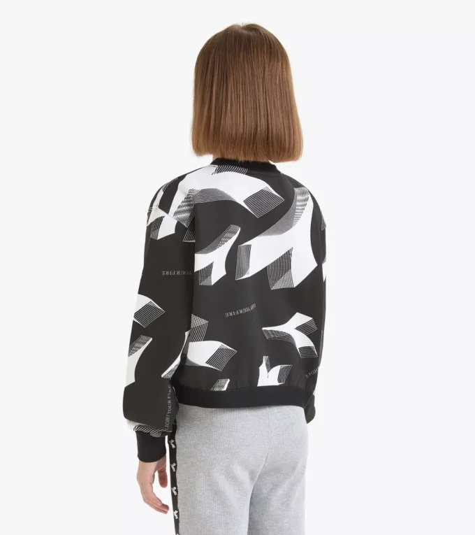 Jg. Sweatshirt Crop Aop Sweat-shirt court – Fille