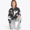 Jg. Sweatshirt Crop Aop Sweat-shirt court – Fille