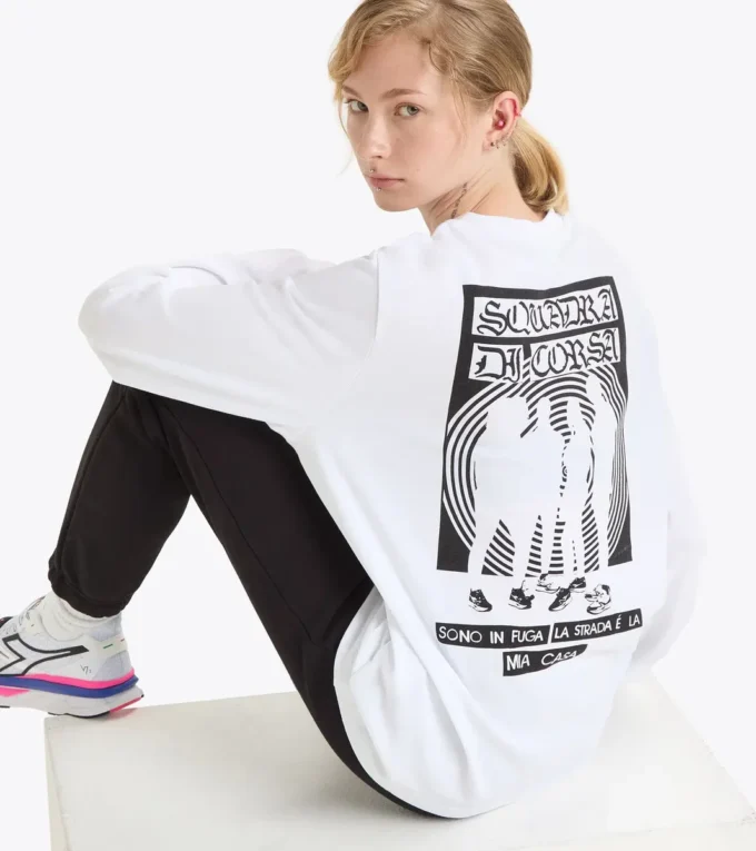 T-shirt Ls Squadra Di Corsa Squadra di Corsa T-shirt à manches longues – Coton recyclé – Unisexe T-shirt Ls Squadra Di Corsa Squadra di Corsa T-shirt à manches longues – Coton recyclé – Unisexe