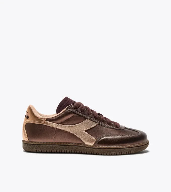 Trainer Metalized Baskets en cuir métallisé