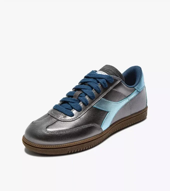 Trainer Metalized Baskets en cuir métallisé